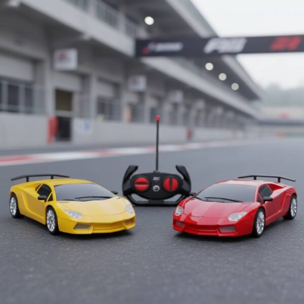 4-Direction RC Toy Car – Police, Racing & Sports Models with Light-Up All-Around Driving