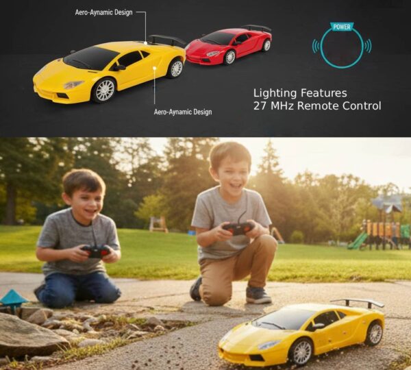 4-Direction RC Toy Car – Police, Racing & Sports Models with Light-Up All-Around Driving