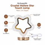 Rechargeable LED Crystal Lamp – 3000K–7000K Acrylic Touch Light