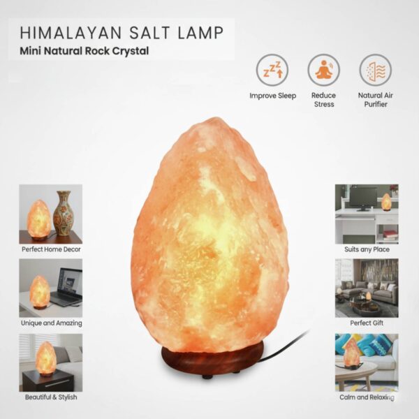 Himalayan Rock Salt Lamp Soothing Soft Light