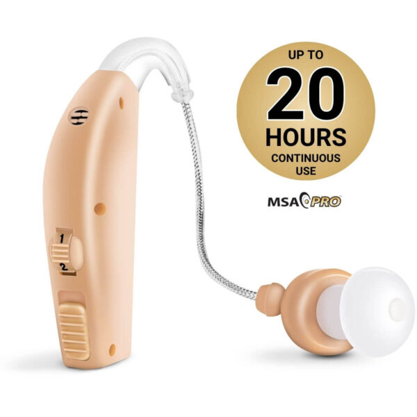 MSA PRO™ Sound Amplifier – 30X Volume Boost, Lightweight, Rechargeable (Up to 20 Hours)